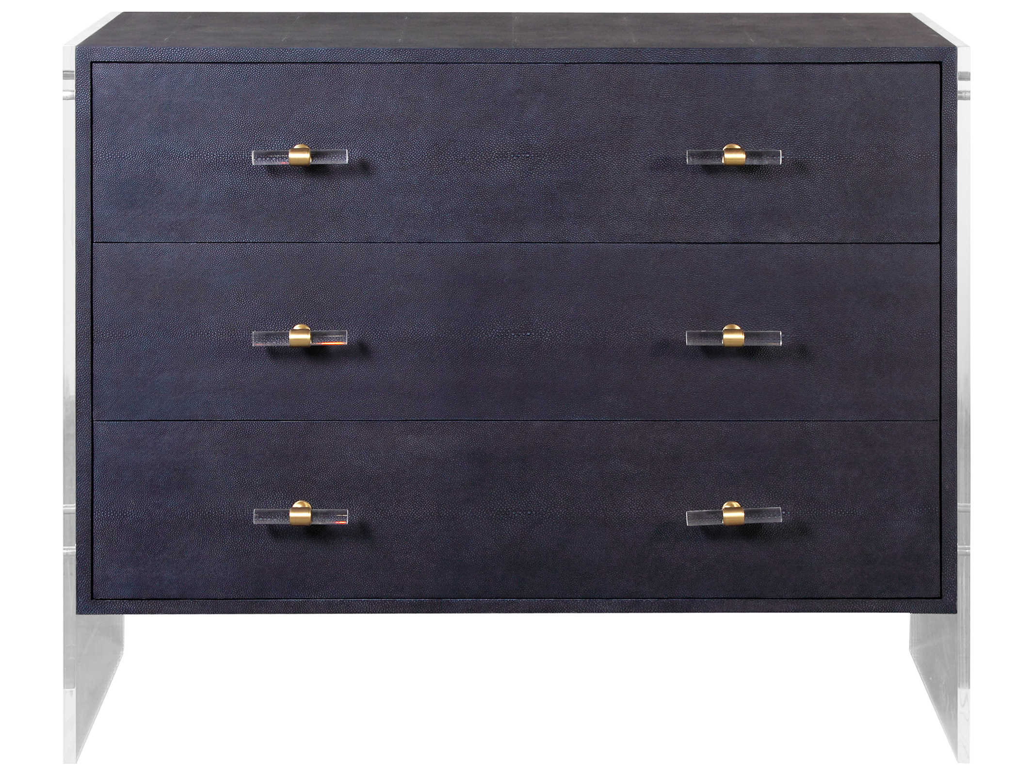 Worlds Away Navy Three Drawer Single Dresser Wabowennvys