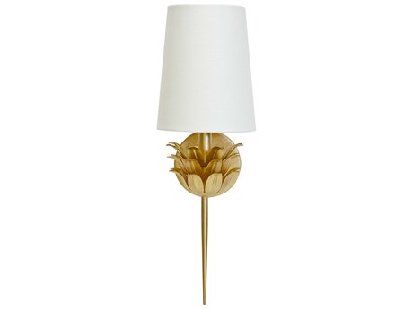Worlds Away Gold Wall Sconce