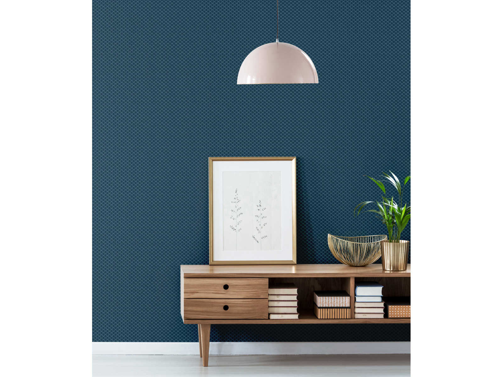 York Wallcoverings Conservatory Blue Solarium Geo Wallpaper YWCY1531