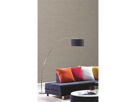 York Wallcoverings Color Digest Gray Ramie Weave Wallpaper
