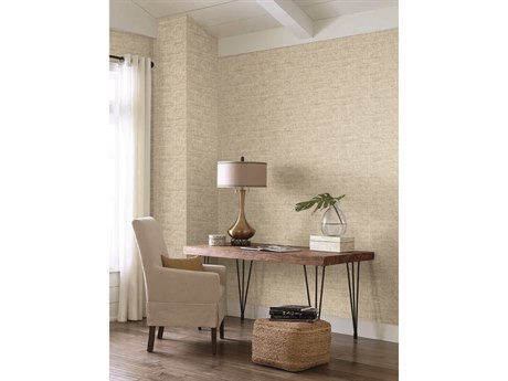 York Wallcoverings Conservatory Beige Papyrus Weave Wallpaper