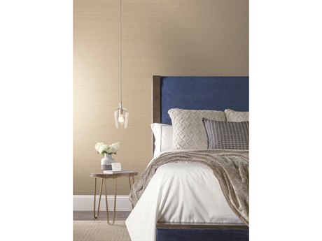 York Wallcoverings Grasscloth Resource Library Beige Abaca Weave Wallpaper