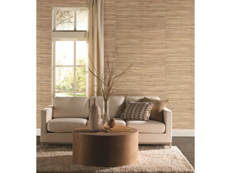 York Wallcoverings Grasscloth Resource Library Beige River Grass Wallpaper