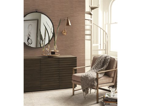 York Wallcoverings Grasscloth Resource Library Brown Lustrous Grasscloth Wallpaper