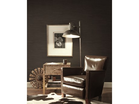 York Wallcoverings Grasscloth Resource Library Charcoal Inked Grass Wallpaper