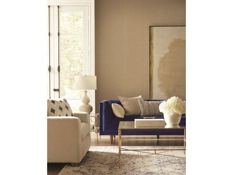 York Wallcoverings Grasscloth Resource Library Gray / Beige Woven Crosshatch Wallpaper