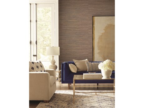 York Wallcoverings Grasscloth Resource Library Blues Knotted Grass Wallpaper
