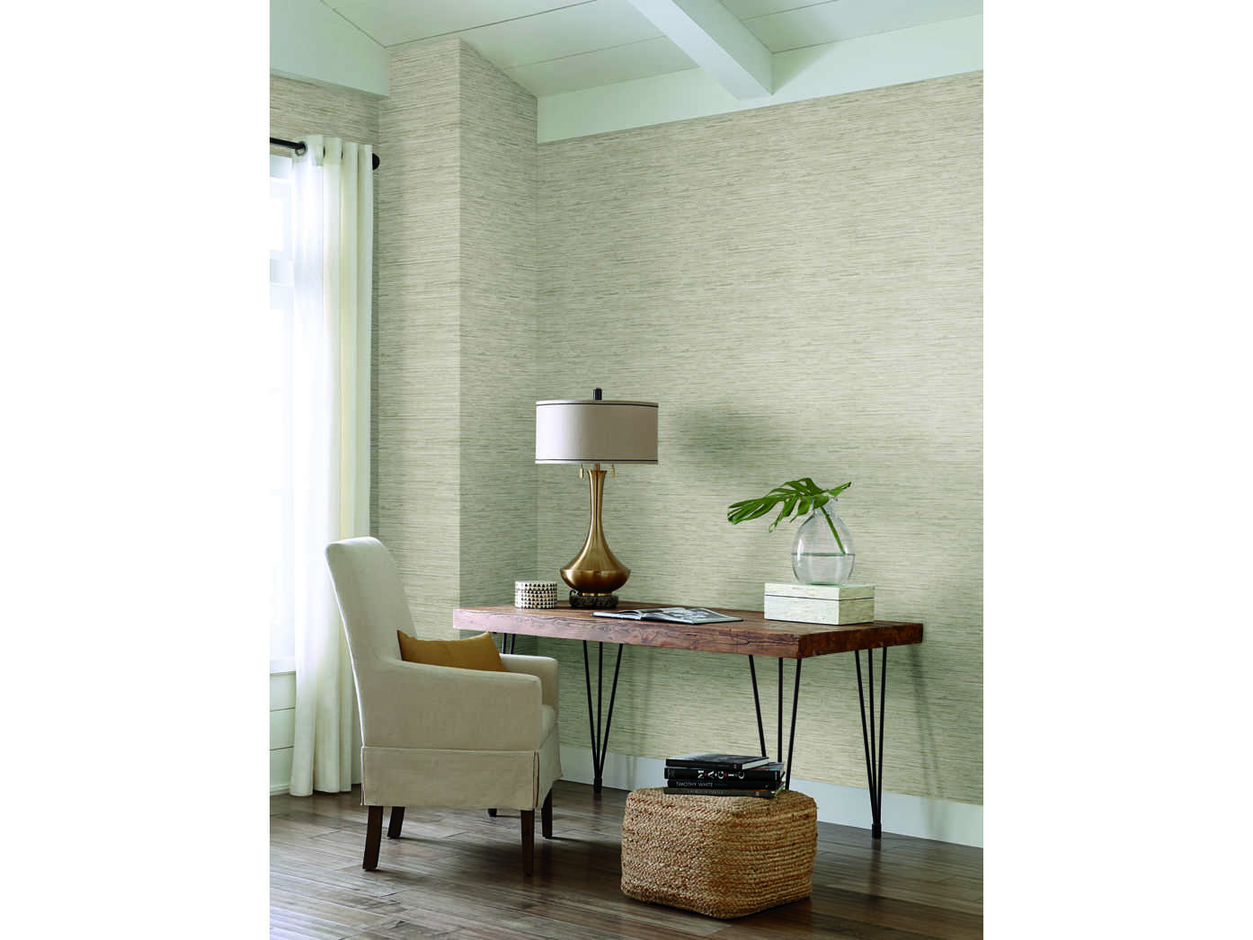 York Wallcoverings Grasscloth Resource Library Browns Grasscloth Wallpaper  | YWWB5502