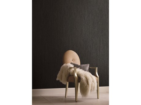 York Wallcoverings Grasscloth Resource Library Black Seagrass Wallpaper