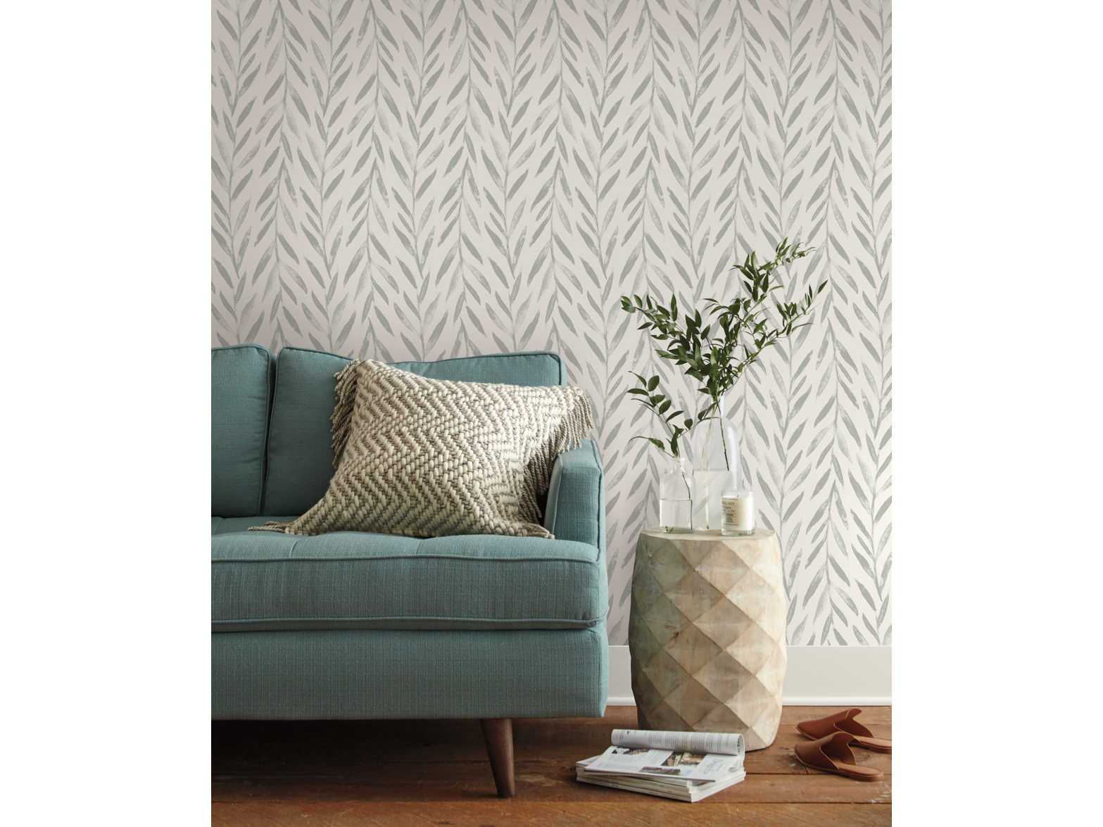 York Wallcoverings Magnolia Home Peel & Stick Grey Willow Wallpaper