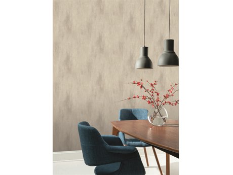 York Wallcoverings Mixed Materials Light Warm Grey Stucco Finish