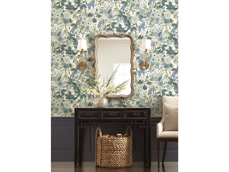 York Wallcoverings Blues Garden Party Wallpaper