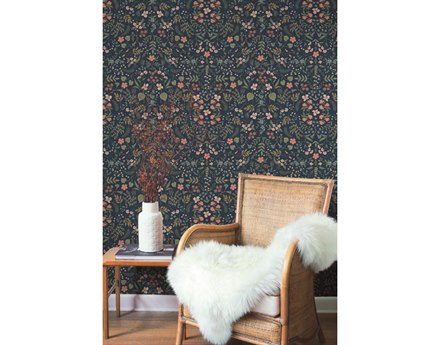 York Wallcoverings Navy Wildwood Wallpaper