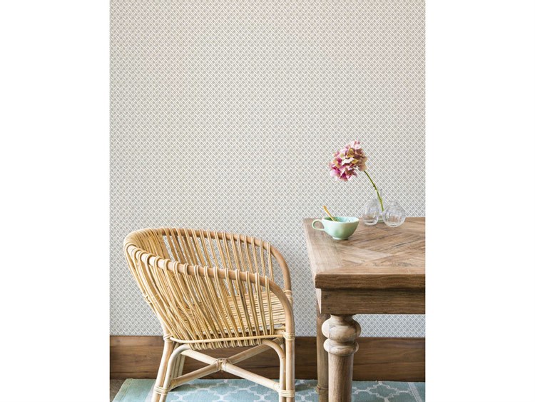 York Wallcoverings Small Prints Resource Library Taupe Wicker Weave