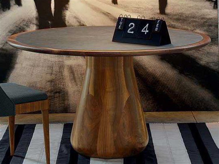 Yumanmod Bob Solid Walnut Leather Inlay 51 2 X Round Dining Table Ymcnb180 - Bobs Furniture Round Dining Room Sets Yumanmod Bob Solid Walnut Leather Inlay 51 2 X Round Dining Table Ymcnb180 - Bobs Furniture Round Dining Room Sets