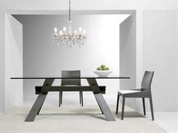 Yumanmod Portland Oak & Glass Rectangular Dining Table