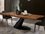 Yumanmod Taurus Black & Dove Grey 78.7'' - 100'' x 39.4 - 54.3'' Extendable Rectangular Dining Table  YMOZ010501
