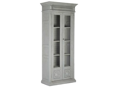 Zentique Pine Wood Palladian Blue Display Cabinet