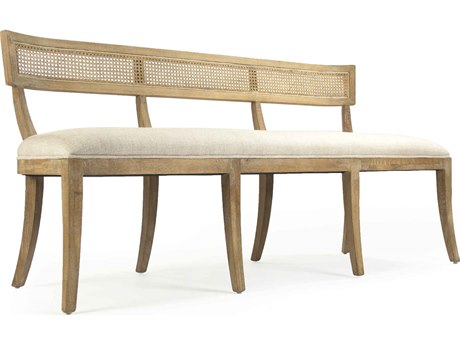 Zentique Carvell Beige Upholstered Accent Bench