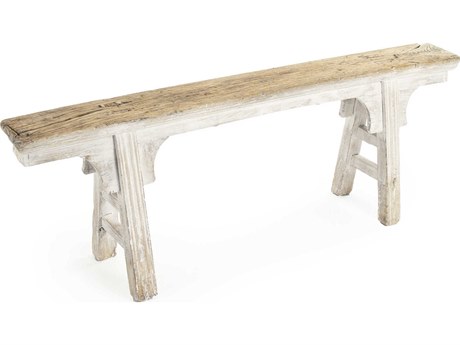 Zentique White Accent Bench