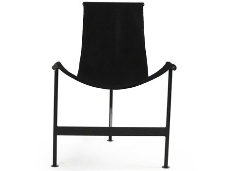 Zentique Black Leather Accent Chair