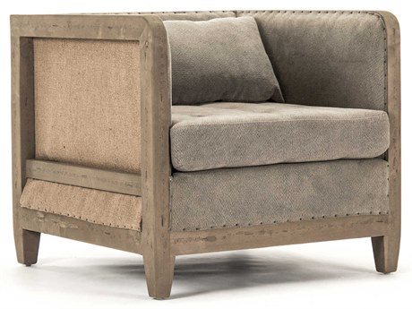 Zentique Brown Fabric Accent Chair