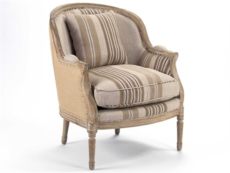 Zentique Brown Fabric Accent Chair
