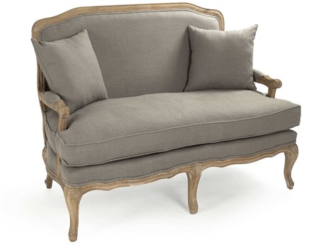 Zentique Bastille Gray Fabric Chair and a Half