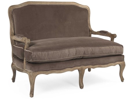 Zentique Bastille Brown Fabric Chair and a Half