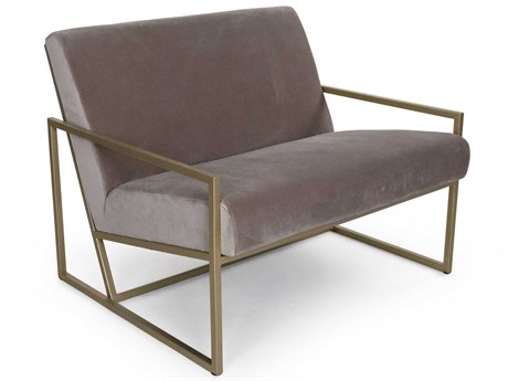 Zentique Gray Fabric Chair and a Half