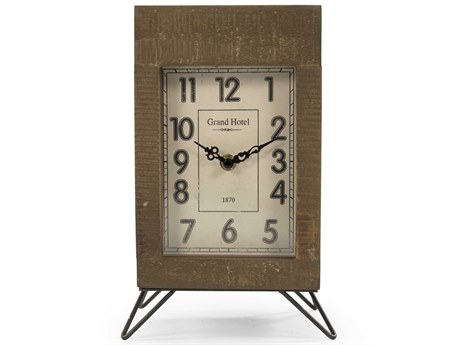 Zentique Brown / White Wooden Clock
