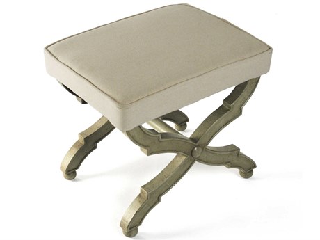 Zentique Crescenzo Hemp Linen Brown Upholstered Accent Bench