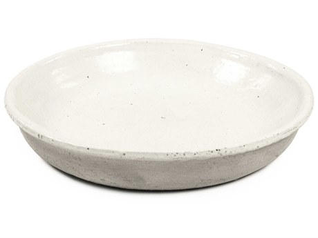 Zentique Distressed White 15" Decorative Plate