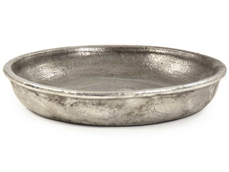 Zentique Distressed Metallic Silver 15" Decorative Plate