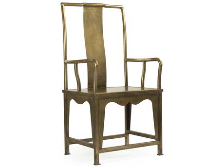 Zentique Gold Arm Dining Chair