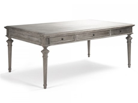 Zentique Rectangular Wood Limed Grey Oak Dining Table