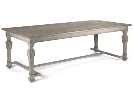 Zentique Rectangular Wood Natural Distressed Grey Dining Table
