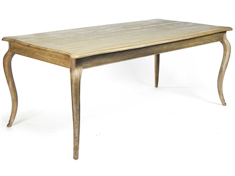 Zentique Rectangular Wood Limed Grey Dining Table