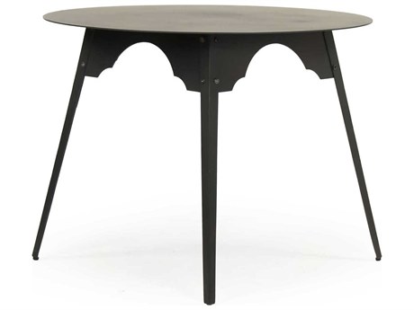 Zentique Round Metal Black End Table