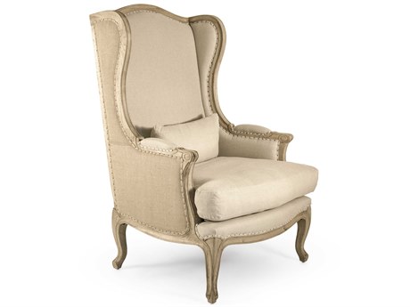 Zentique Leon Brown Fabric Accent Chair