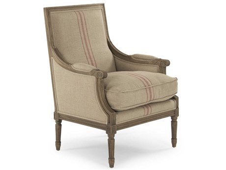 Zentique Louis Brown Fabric Accent Chair