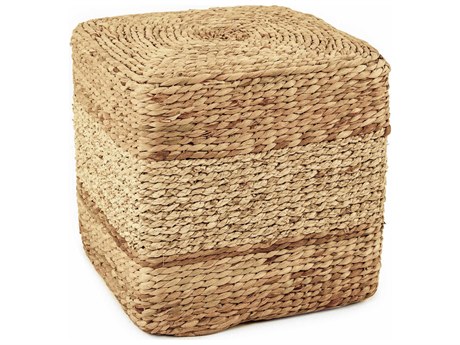 Zentique Brown Tan Ottoman