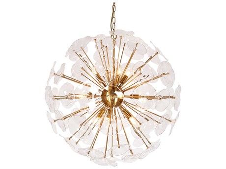 Zentique 10-Light Gold Glass Pendant