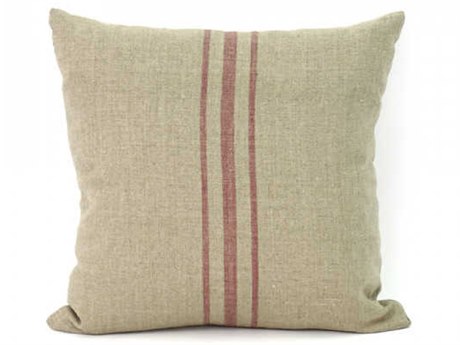 Zentique Khaki / Red Stripe 20" x 20" Pillow