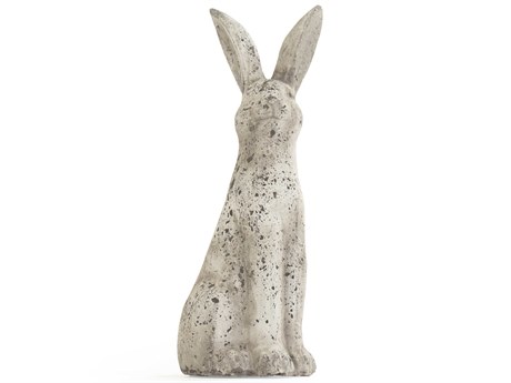 Zentique Distressed Grey Wash Rabbit Sculpture