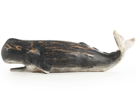 Zentique Distressed Black 5" Sperm Whale Sculpture