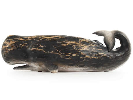 Zentique Distressed Black 6" Sperm Whale Sculpture