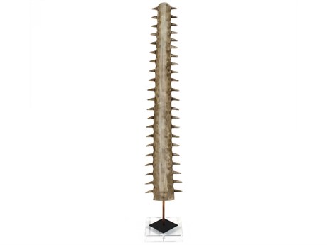 Zentique Distressed Brown Sawtooth Sculpture