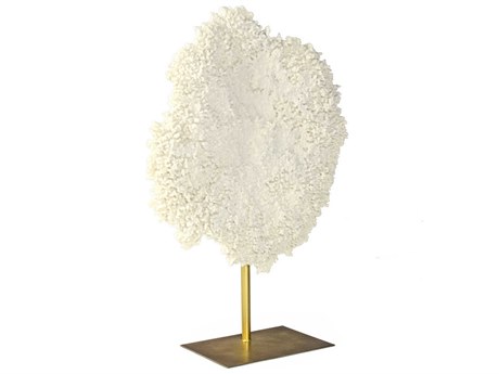 Zentique Off-White / Distressed Gold Coral Sculpture
