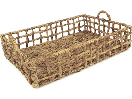Zentique Brown 22" Woven Serving Tray